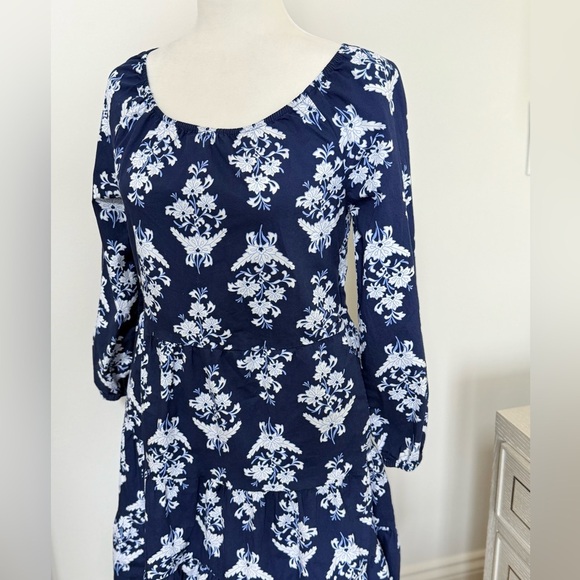 J Crew Floral Cotton Poplin Raglan Tiered Dress Size XXS - Picture 2 of 9